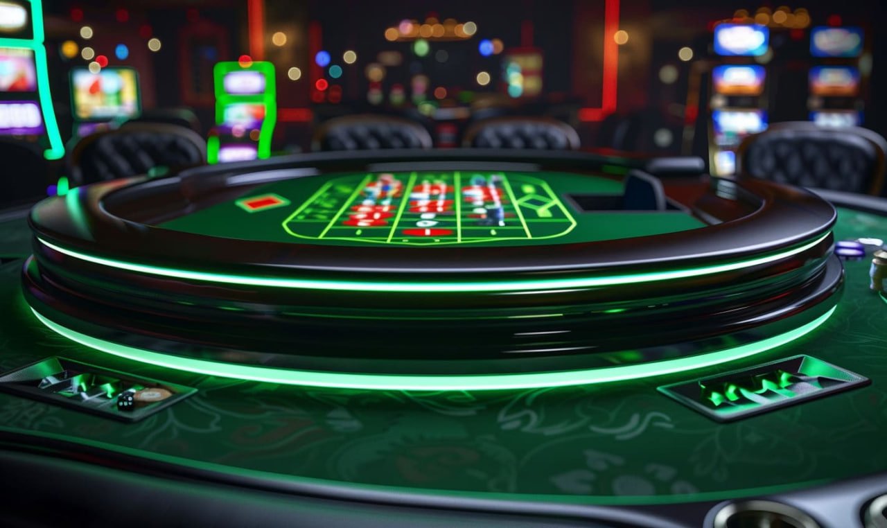 Tampilan permainan Speed Baccarat dengan dealer langsung dan meja permainan